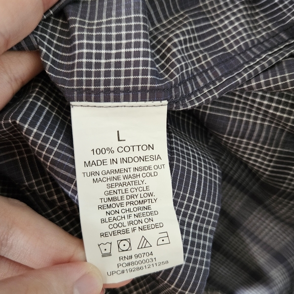 Ryan Seacrest Distinction Shirt Men's Grey Plaid Size L - Picture 4 of 5
